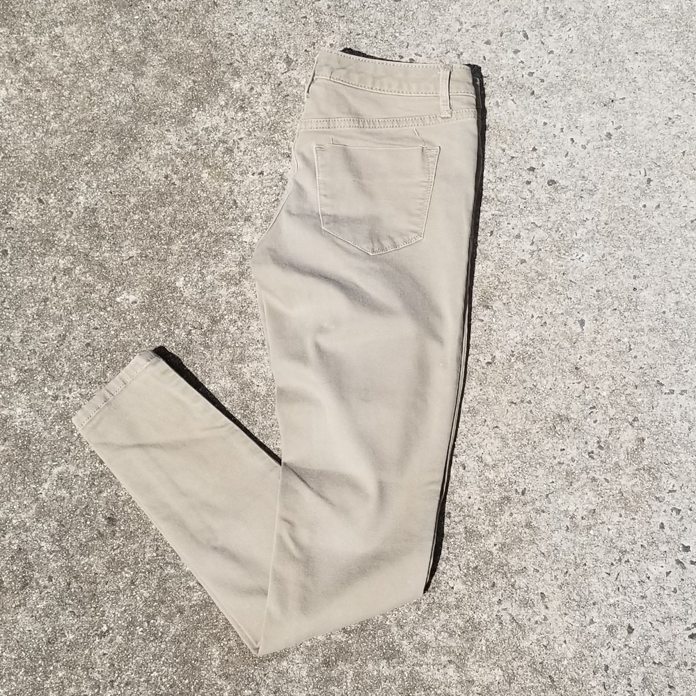 Mossimo Mid Rise Jeggings - Khaki Size 0